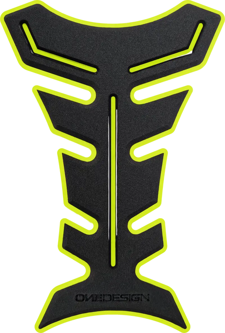 ONE EMBLEMS HDF9Y Tankpad in Black/Yellow - Stylish Protection for Your Bike - ONE EMBLEMS