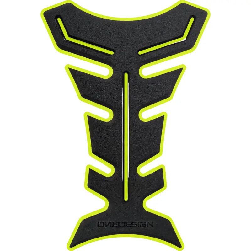 ONE EMBLEMS HDF9Y Tankpad in Black/Yellow - Stylish Protection for Your Bike - ONE EMBLEMS