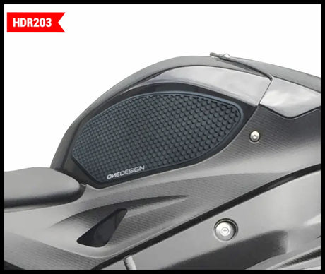 ONE EMBLEMS Hdr Tank Side Pad Black Bmw for Powersports