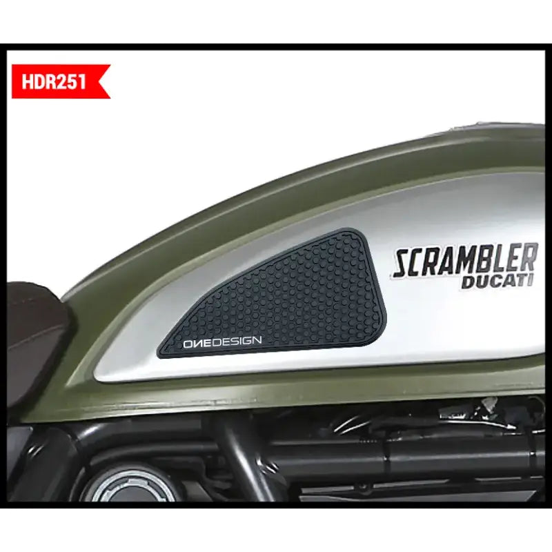 ONE EMBLEMS Hdr Tank Side Pad Black Duc for Powersports