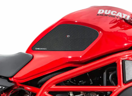 ONE EMBLEMS Hdr Tank Side Pad Black Duc for Powersports