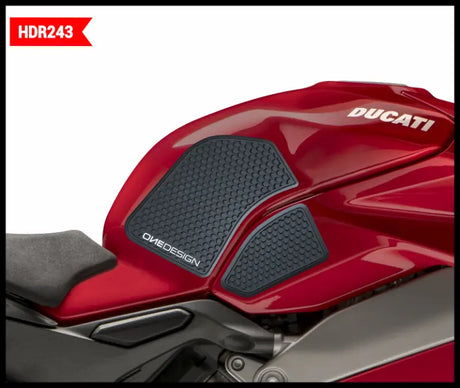 ONE EMBLEMS Hdr Tank Side Pad Black Duc for Powersports