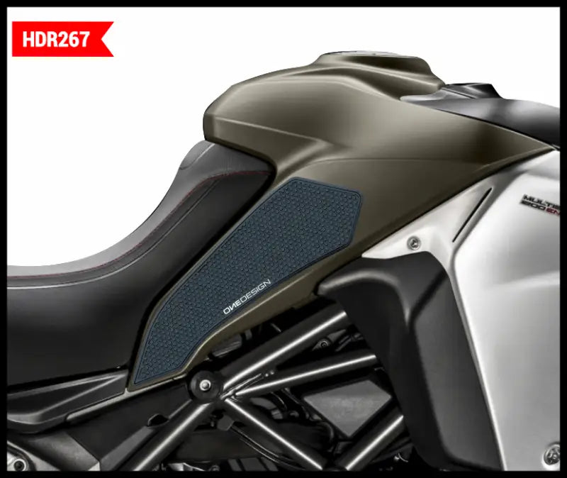 ONE EMBLEMS Hdr Tank Side Pad Black Duc for Powersports