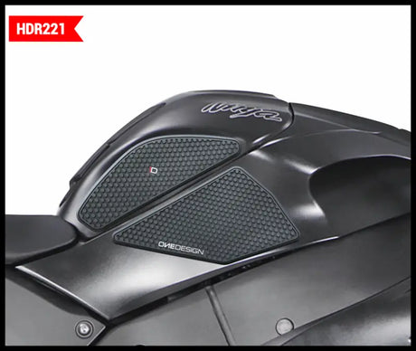 ONE EMBLEMS Hdr Tank Side Pad Black Kaw for Powersports