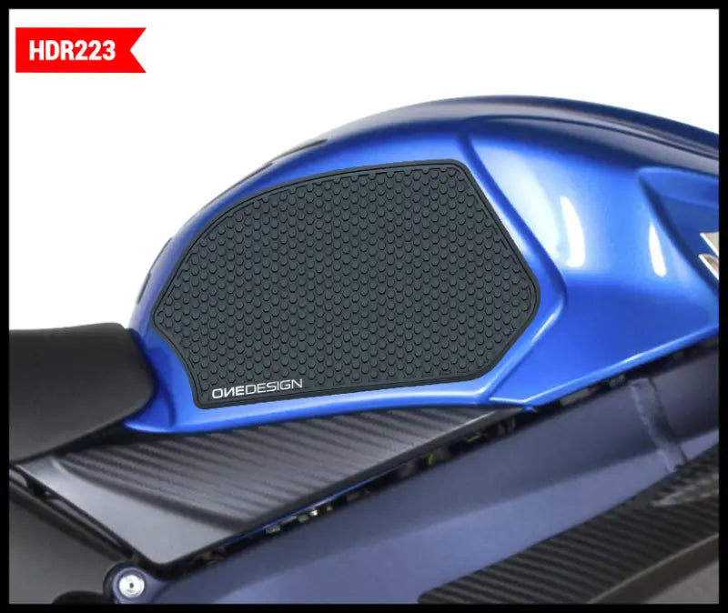 ONE EMBLEMS Hdr Tank Side Pad Black Suz for Powersports