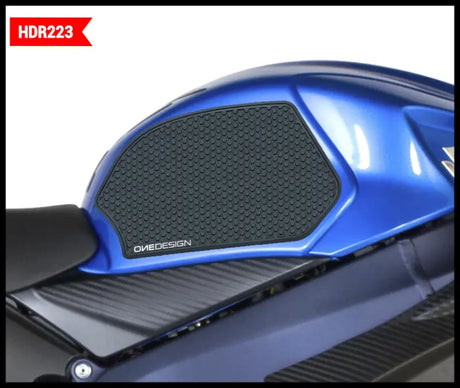 ONE EMBLEMS Hdr Tank Side Pad Black Suz for Powersports