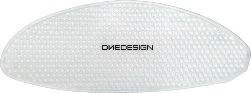 ONE EMBLEMS Hdr Tank Side Pad Clear Apr for Powersports