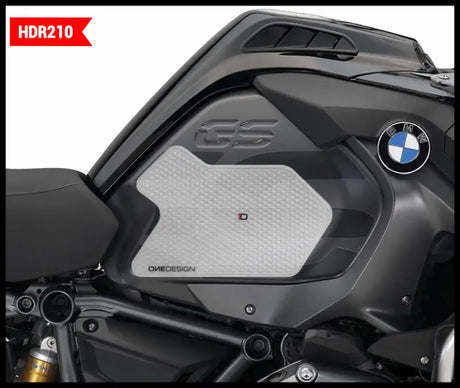 ONE EMBLEMS Hdr Tank Side Pad Clear Bmw for Powersports