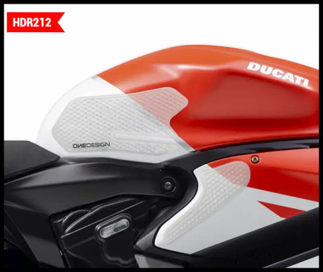 ONE EMBLEMS Hdr Tank Side Pad Clear Duc for Powersports
