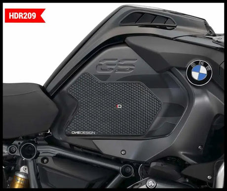 ONE EMBLEMS HDR209 Hdr Tank Side Pad Black Bmw