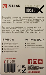 UCLEAR Hds10x Helmet Speakers 40mm Diameter 3.5mm Jack for Powersports