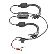 Black wiring harness with multiple connectors for HE-CBRGB Control Box and RGB Rock Lights