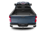 BackRack headache rack frame only; horizontal bar; black powder-coated steel; mounted on Chevrolet Silverado; compatible with tonneau cover.