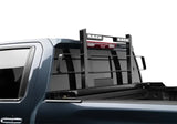 BackRack™ Headache Rack Frame with Horizontal Bar, Black Powder-Coated Steel, Mounted on Truck with Tonneau Cover.