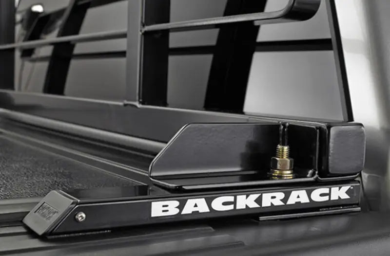 Black headache rack mounting kit for Back Rack with roof system