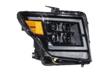 Headlight Assembly LED Bulb; High And Low Projector Beam; White DRL; Polycarbonate Clear Lens; Black ABS Plastic