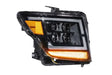 Headlight Assembly LED Bulb; High And Low Projector Beam; White DRL; Polycarbonate Clear Lens; Black ABS Plastic