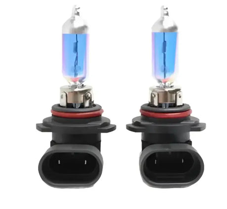 Two H11 Xenon headlight bulbs with 55 watt, 12 volt power showcasing diamond white beam color at 4600K, set of 2.