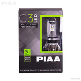PIAA G3 LED headlight bulb in packaging for headlight bulb H13 with white beam color