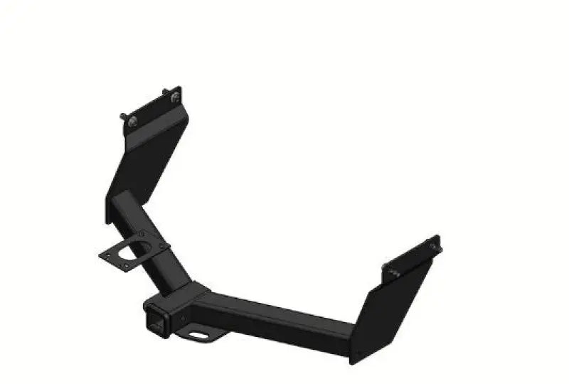 Black metal receiver hitch on Heavy-Duty Blue Ox BXH3000 for Durango