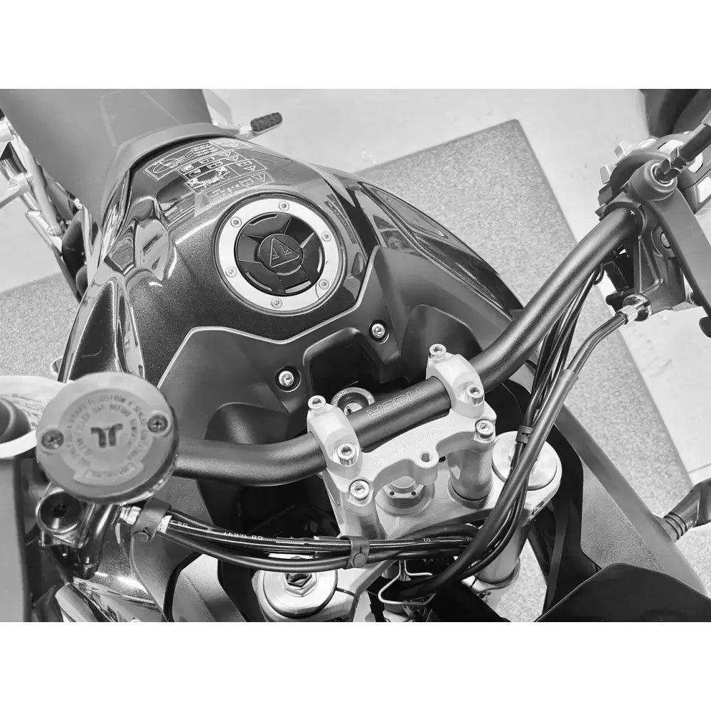Helibars Risers Handlebars HR06188-RB - Silver Handlebar RAM Ball Tri