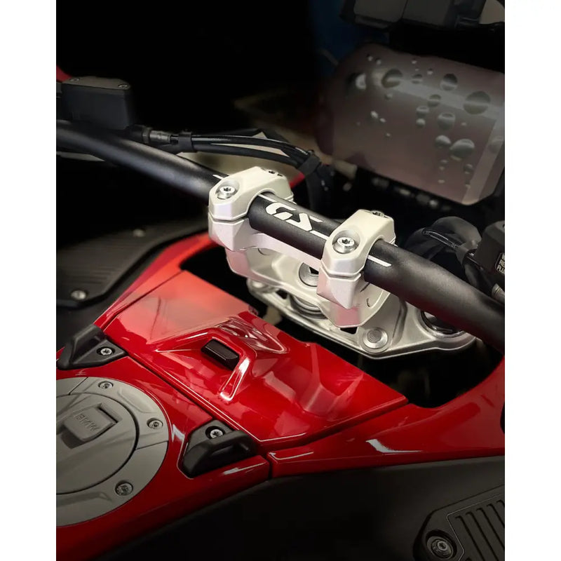 Helibars Risers HR05192 - Silver Handlebar Tour