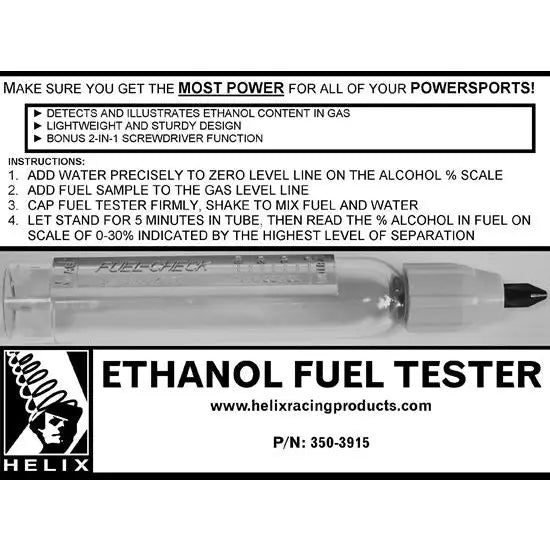 Helix Racing Lightweight Yet Sturdy Design Fuel Ethanol Level Tester 350-3915 - Content Gauge