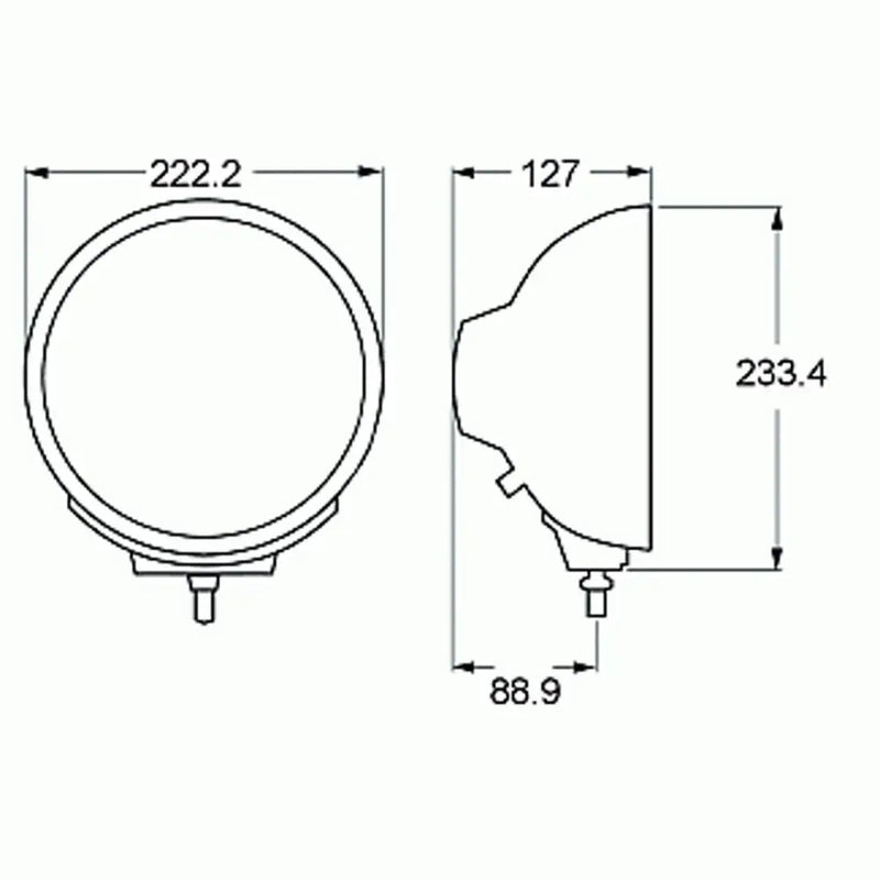Hella 007560931 Driving/ Fog Light - Black