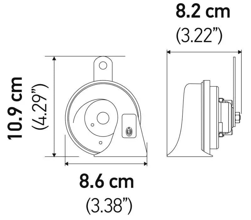 Hella 12V Twin Trumpet Horn Kit with Bracket - Toyota 
