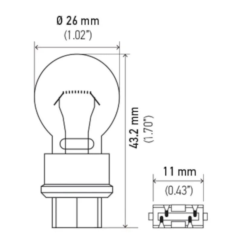 Hella 3457 Turn Signal Light Bulb