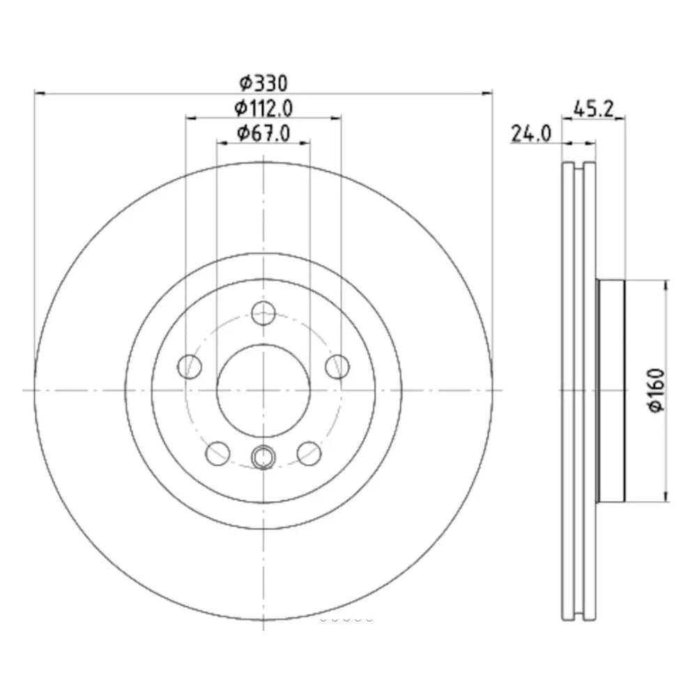 Hella 355122641 Brake Rotor