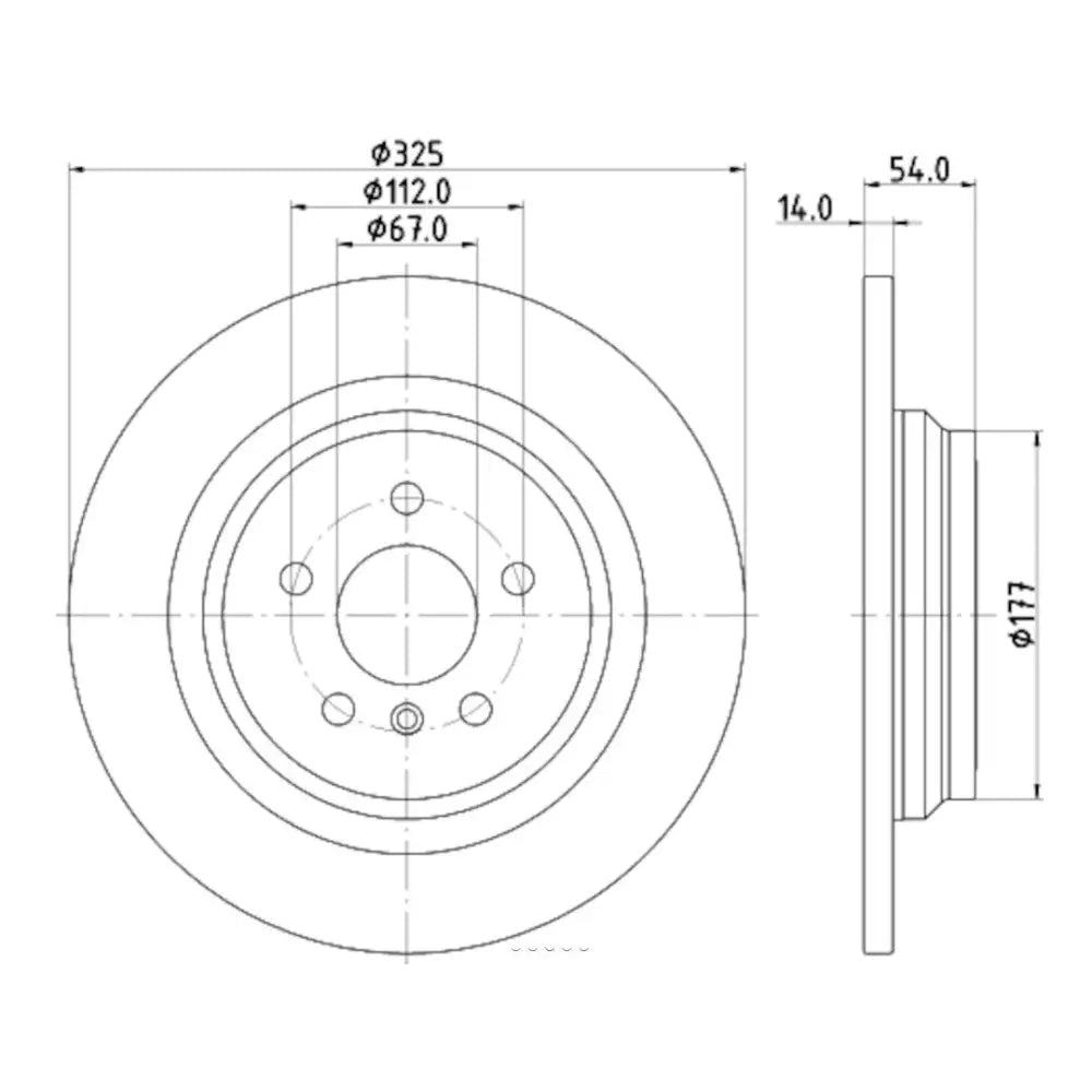 Hella 355122861 Brake Rotor