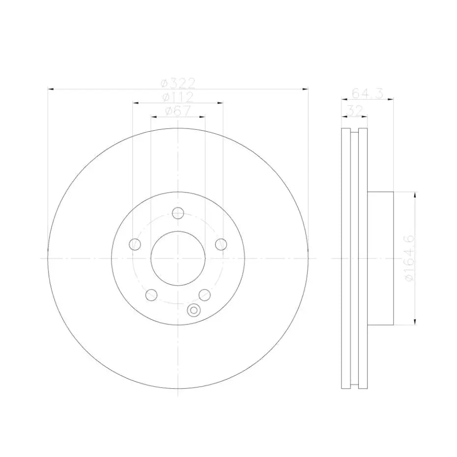 Hella 355122952 Brake Rotor