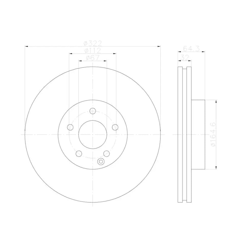 Hella 355122952 Brake Rotor