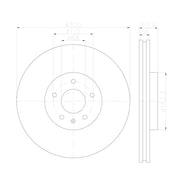 Hella 355123122 Premium quality brake discs - Carbon Gray