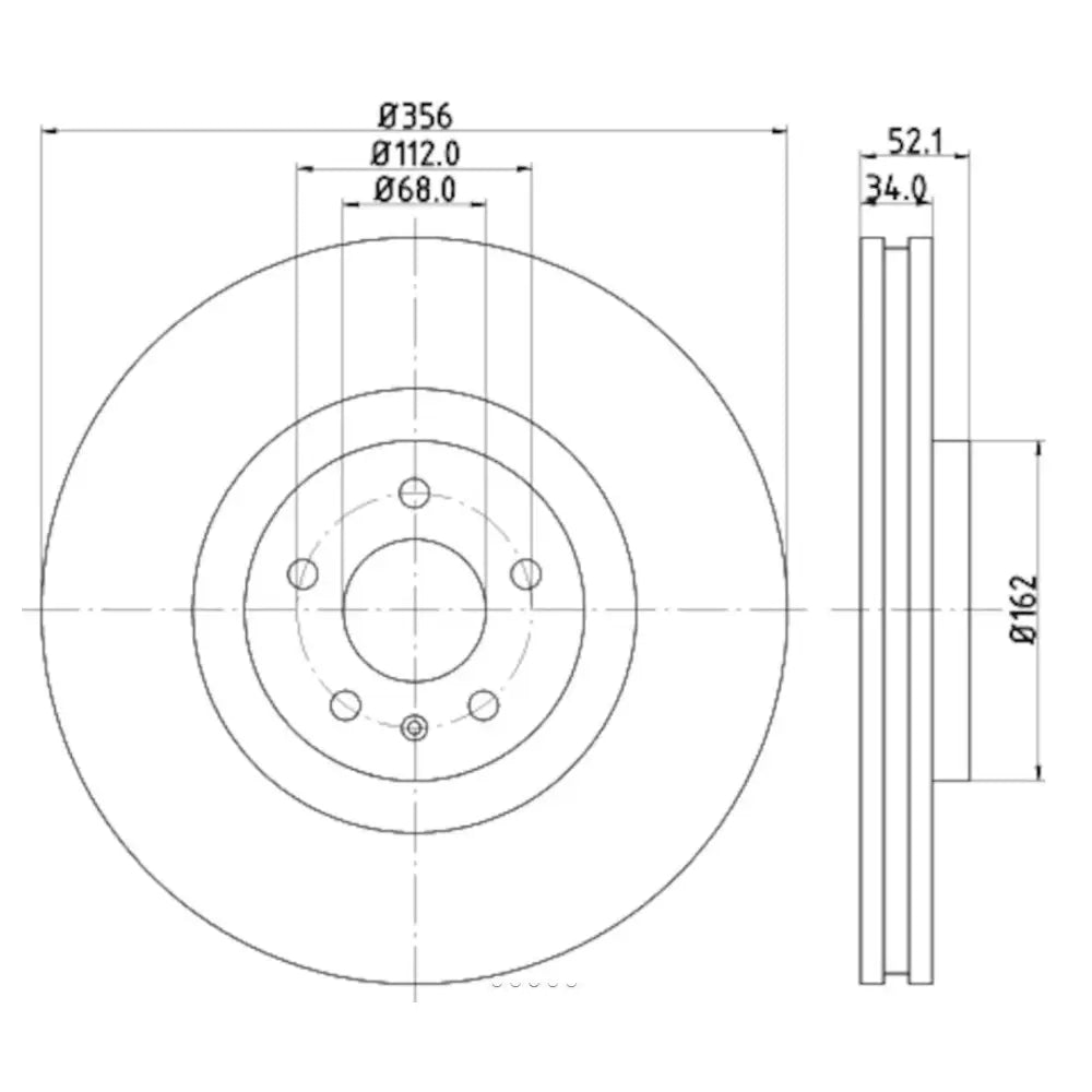 Hella 355129371 Brake Rotor