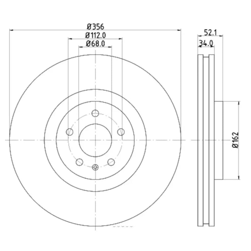 Hella 355129371 Brake Rotor