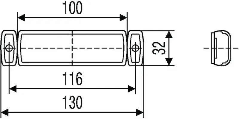 Hella 8645 Series 12V Amber Side Marker Lamp - Truck & Automotive