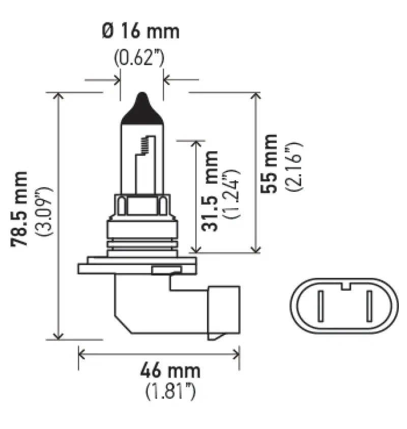 Hella 9006 12V 55W Halogen Bulb - Truck & Automotive