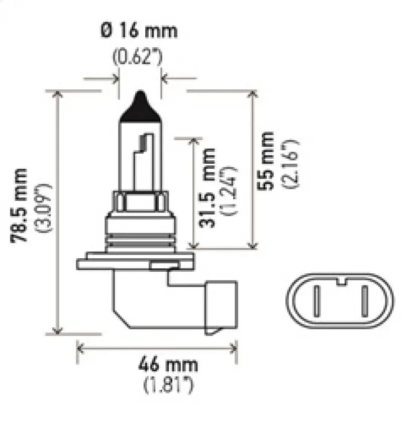 Hella 9006 12V 55W Halogen Bulb - Truck & Automotive