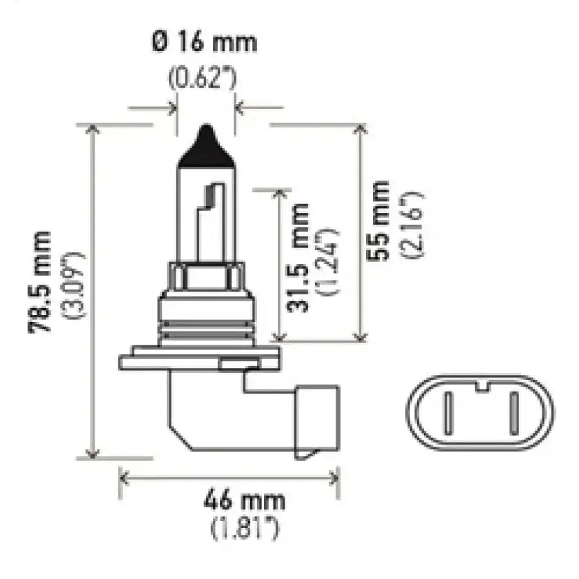 Hella 9006 12V 55W Halogen Bulb - Truck & Automotive