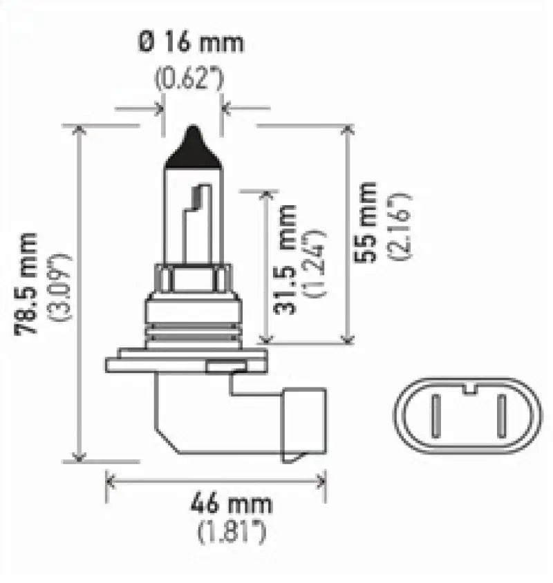 Hella 9006 12V 55W Halogen Bulb - Truck & Automotive