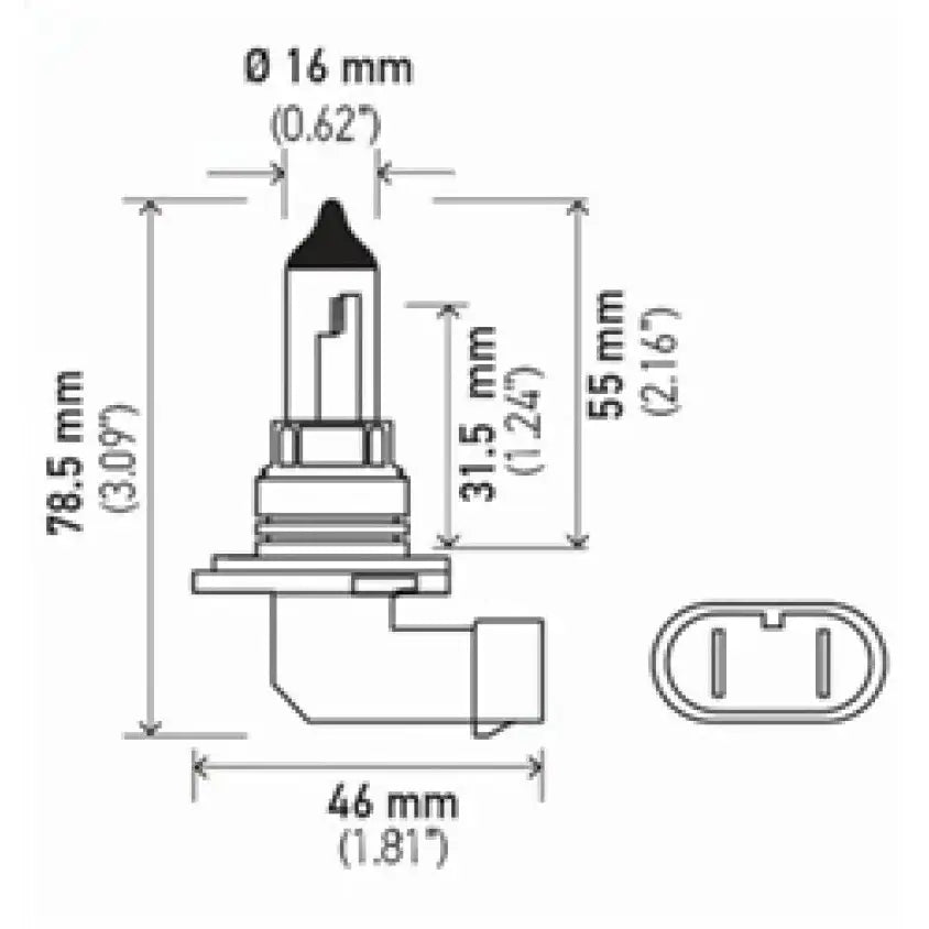 Hella 9006 12V 55W Halogen Bulb - Truck & Automotive