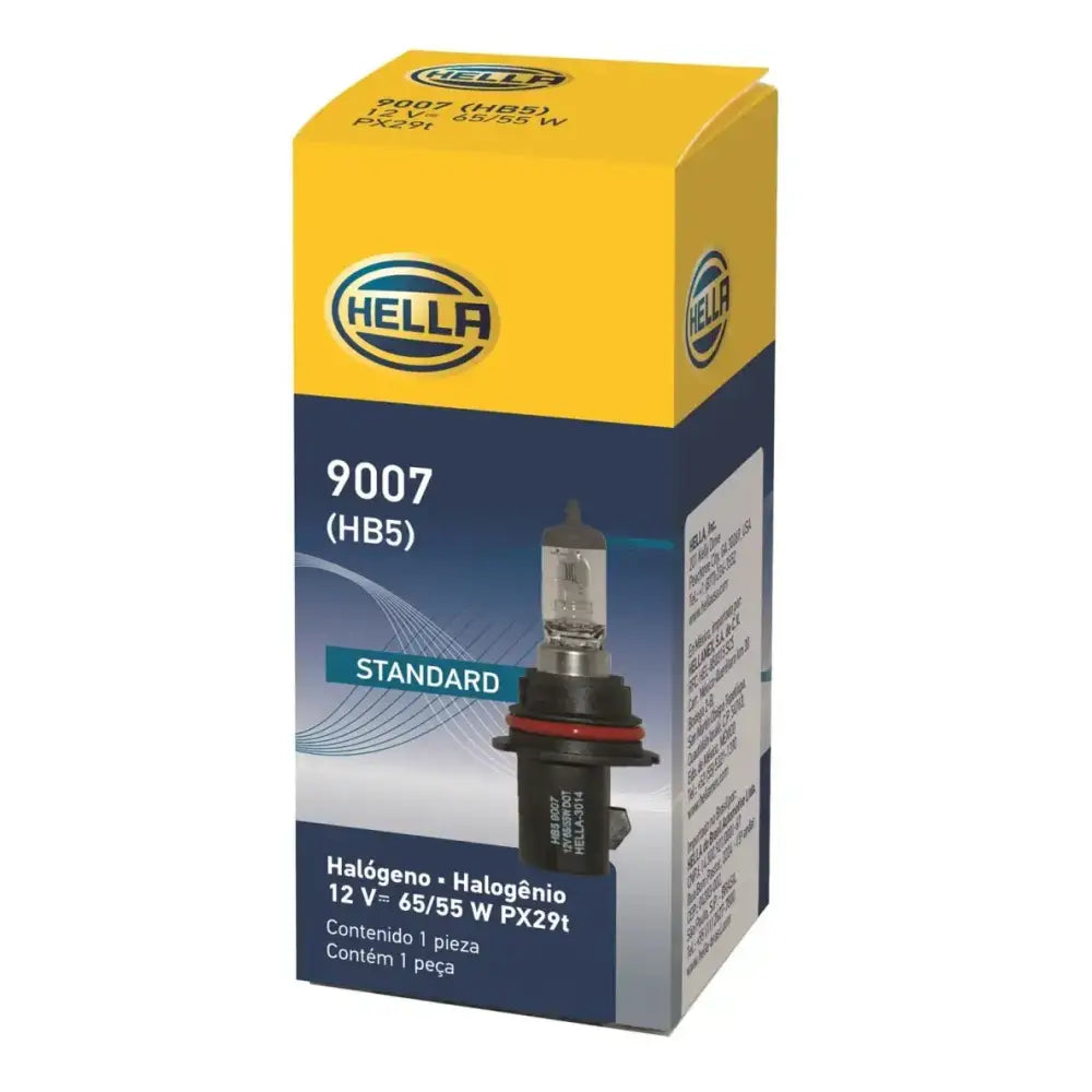 Hella 9007 HB5 12V 65/55W halogen bulb PX29t in packaging for your car headlights