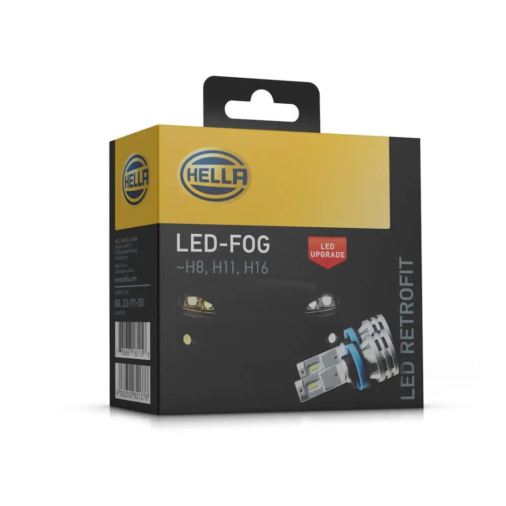 Hella Build-In Fan For Heat Reduction Driving/ Fog Light Bulb 226971551 - Led H11 H8 H16 12 24V 24W