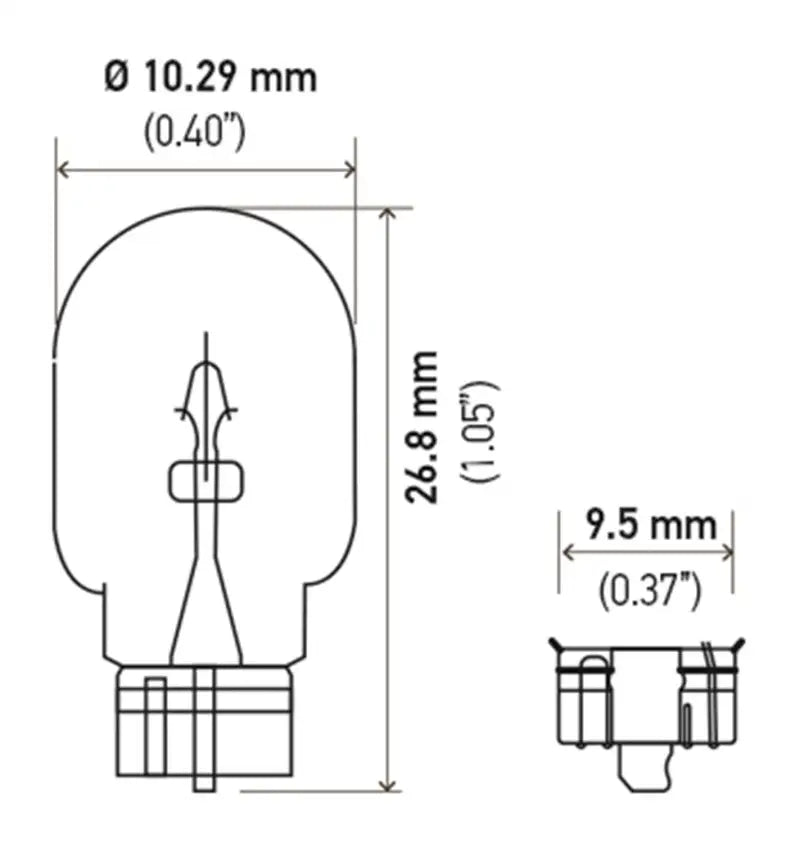 Hella Bulb 2825 12V 5W 4CP W2.1x9.5d T3.25 - Truck & Automotive