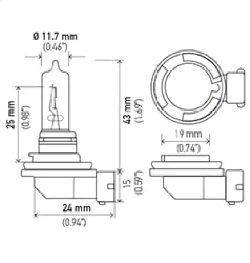 Hella Bulb H9 12V 65W PGJ19-5 T4 - Truck & Automotive