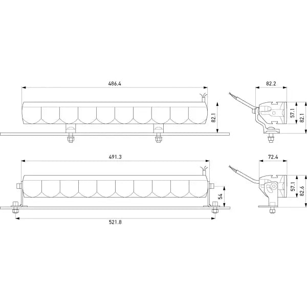 Hella Connection: Integrated DT Connector Light Bar 358154021 - Lightbar Lbe 480 Led HB PO 3DT