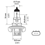 Hella DOT Compliant Headlight Bulb H13 - 12V 60 55W P26-4T
