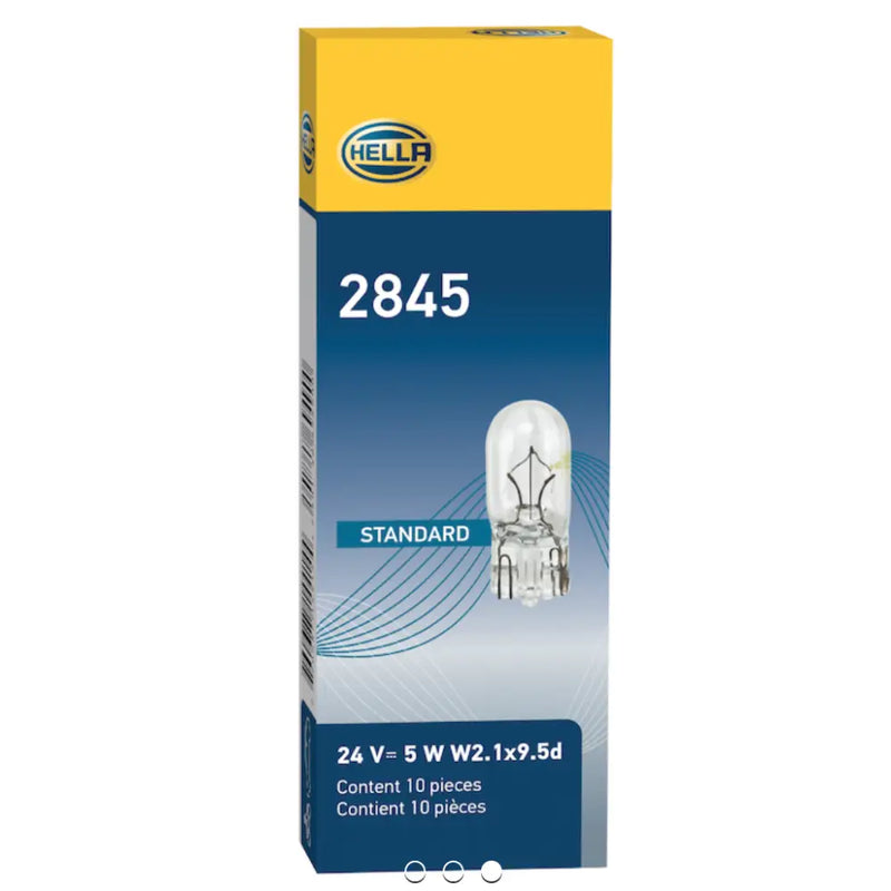 Hella Easy To Install Multi Purpose Light Bulb 2845 - 24V 5W W2.1X9.5D T3